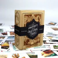 Roaming Travelers Games National Parks Playing Cards - Wood Box Set