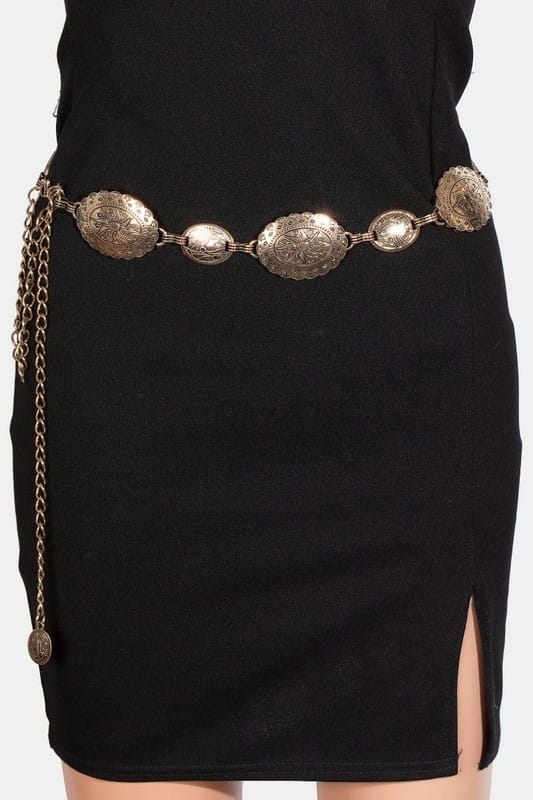 Roaming Travelers Gold Western Buckle Belt