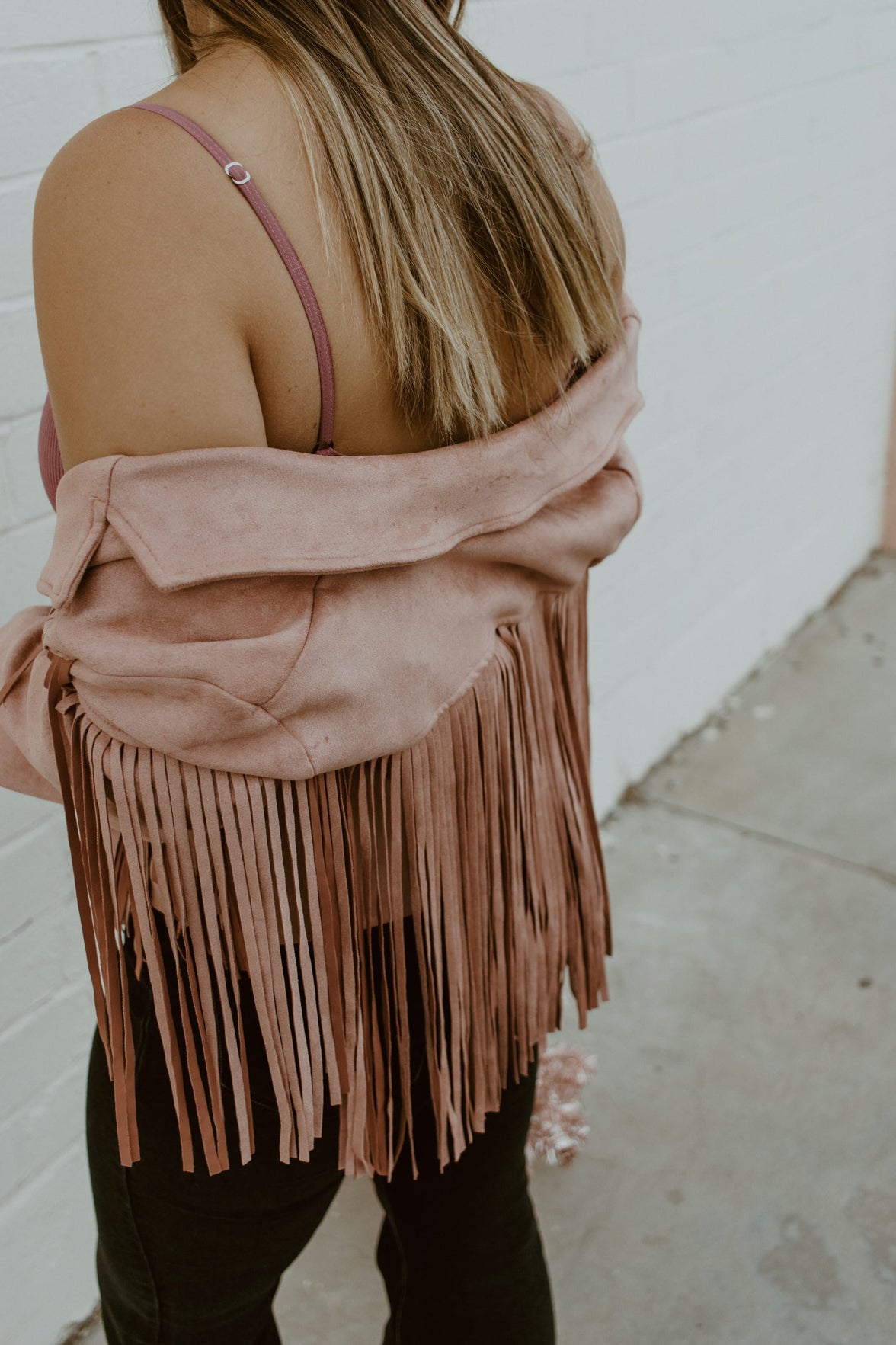 Roaming Travelers Jackets Pink / S Western Fringe Jacket