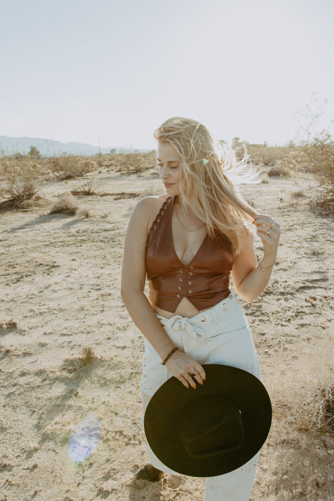 Roaming Travelers Shirts & Tops Fire Red Corset Halter Top