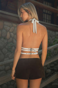 Roaming Travelers Shirts & Tops Indie Western Split Front Studded Halter Top
