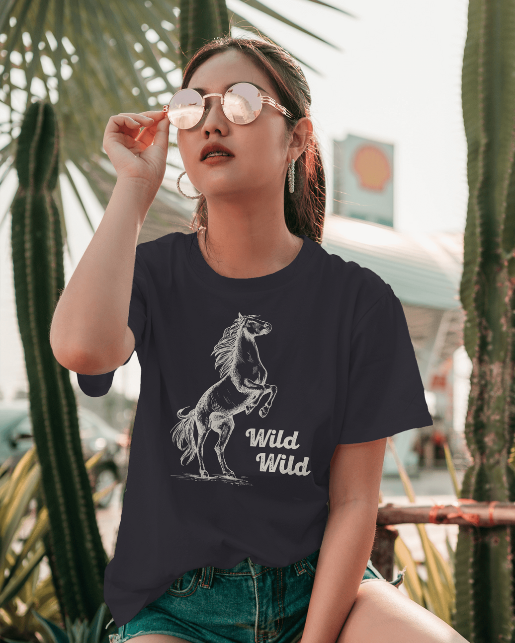 Roaming Travelers Shirts & Tops Wild Wild Horse Graphic T-Shirt
