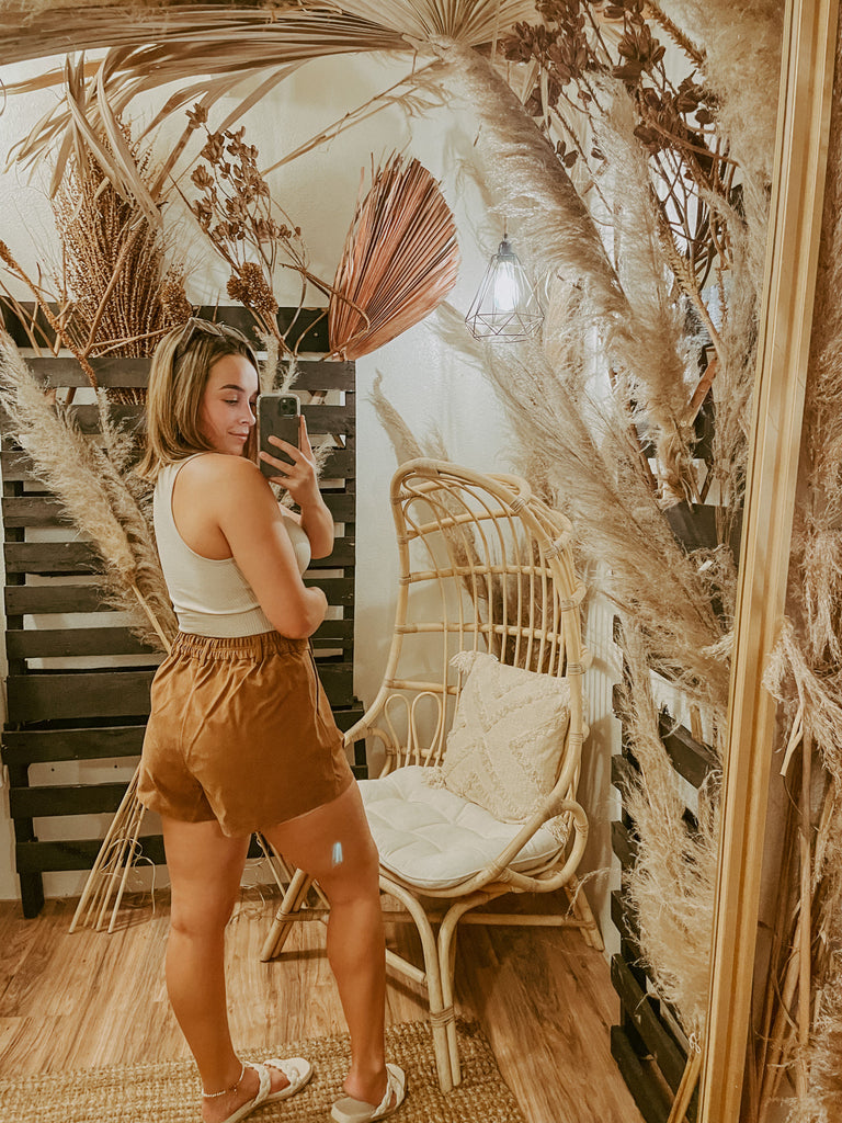 Roma Vegan Suede Shorts - Roaming Travelers x [product-vendor]