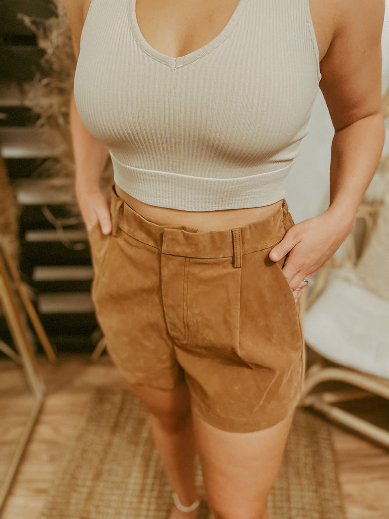 Roma Vegan Suede Shorts - Roaming Travelers x [product-vendor]