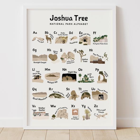 Framed Joshua Tree Alphabet Poster - Roaming Travelers x [product-vendor]