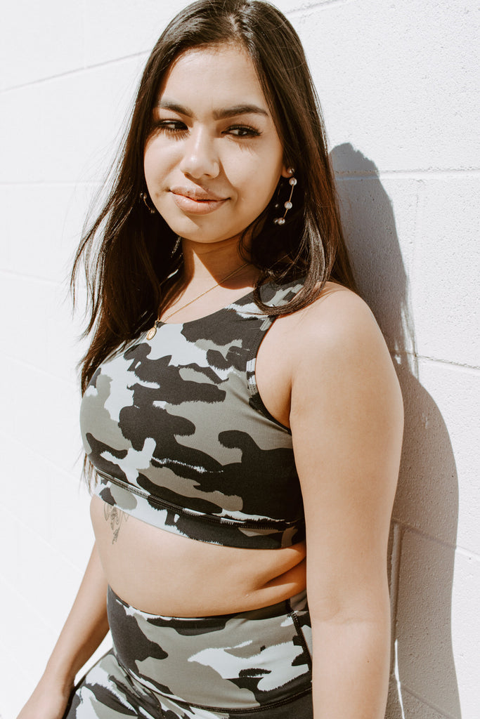 Jungle Camo Sports Bra - Roaming Travelers x [product-vendor]