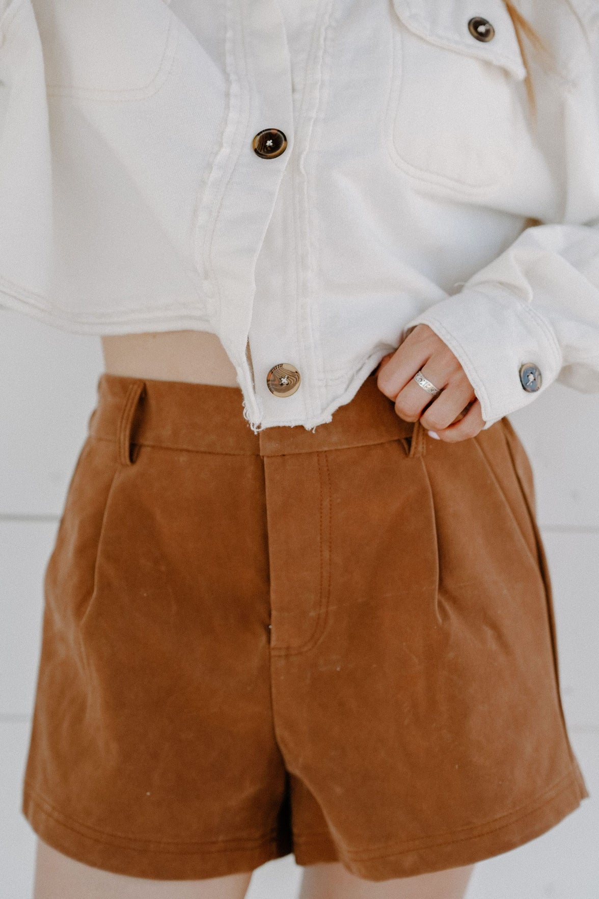 Free People Shorts Roma Vegan Suede Shorts
