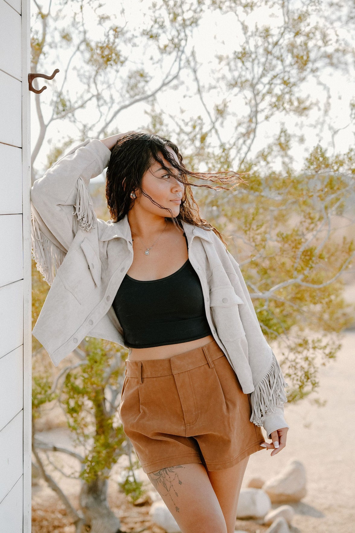Free People Shorts Roma Vegan Suede Shorts