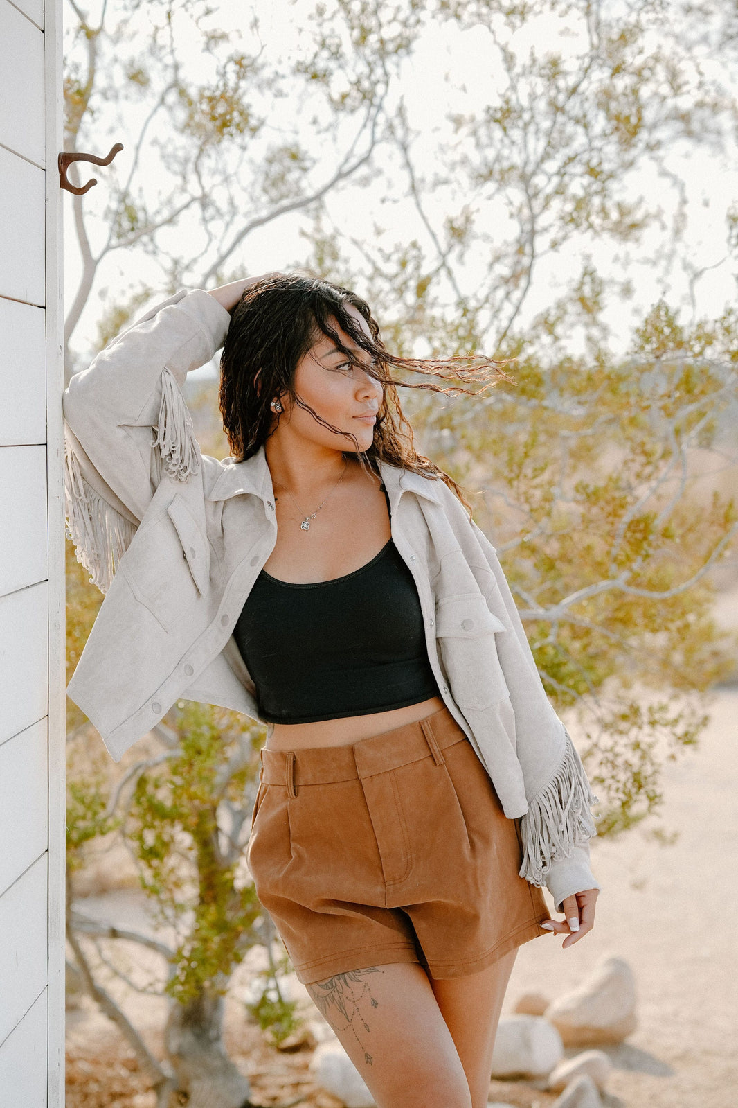 Free People Shorts Roma Vegan Suede Shorts