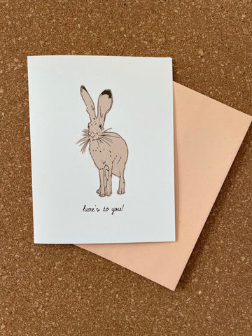 Desert Hare Greeting Card - Hare's To You - Roaming Travelers x [product-vendor]
