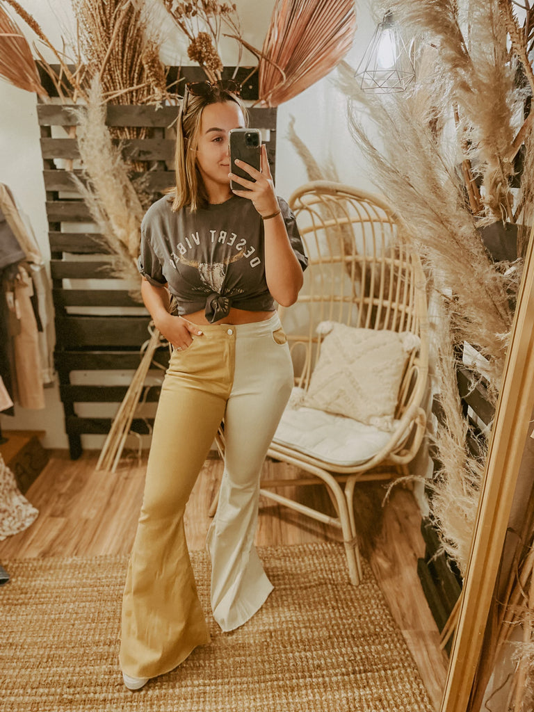 Taupe Two-Tone Flare - Roaming Travelers Joshua Tree, California