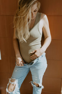 Roaming Travelers Bodysuit Olive / Small Ribbed Body Suit